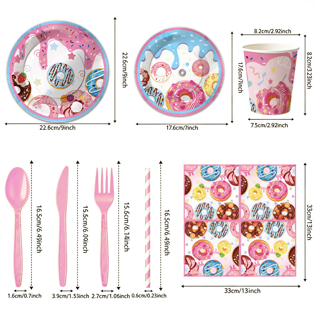 Donut Party Supplies Kit