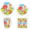 Farm Animal Party Supplies,Disposable Paper Plates Cups Napkins Tablecloth Kids Birthday Decor Set