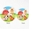 Farm Animal Party Supplies,Disposable Paper Plates Cups Napkins Tablecloth Kids Birthday Decor Set