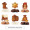 Decorative itemsA (6pcs/pack)