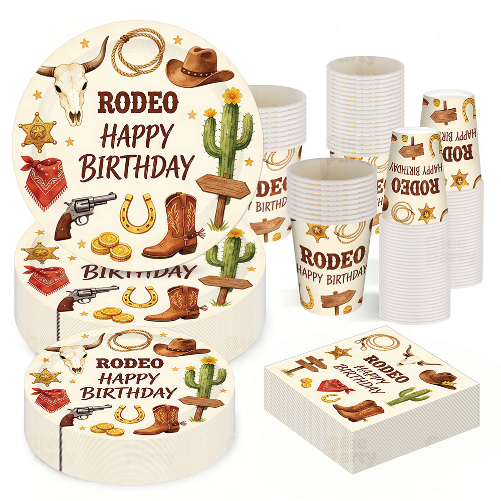 Cowboy Rodeo Party Supplies Kit