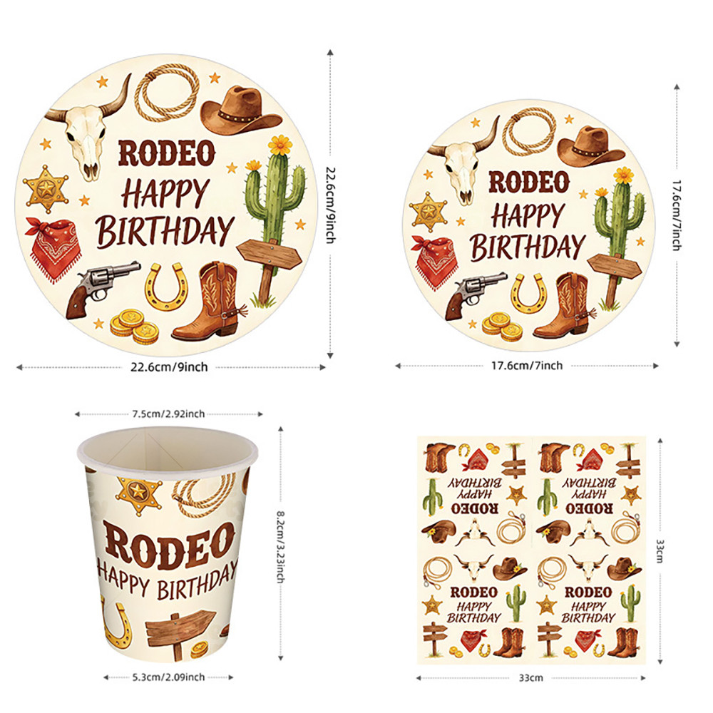 Cowboy Rodeo Party Supplies Kit