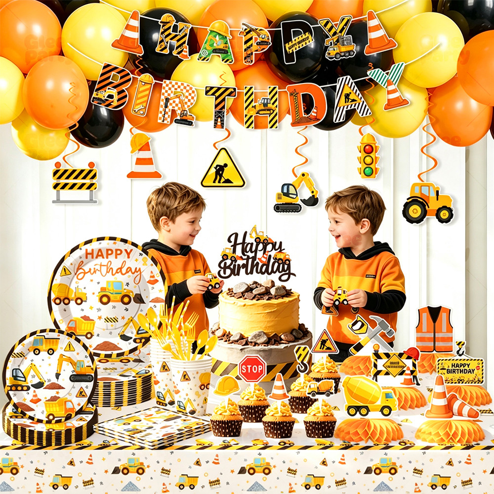 Construction Party Tableware Set