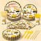 Construction Vehicle Birthday Party Tableware Set For Kids Birthday Wholesale Supplies