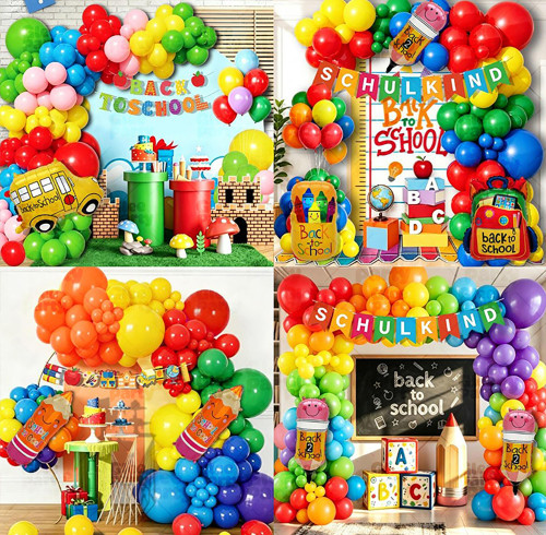 Back To School Balloon Kit Colorful Classroom Party Decor For New Semester Celebration