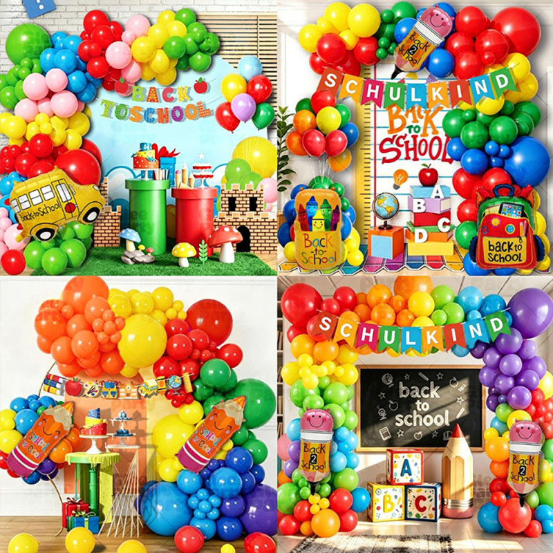 Back To School Balloon Kit Colorful Classroom Party Decor For New Semester Celebration