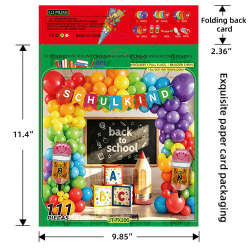 Back To School Balloon Kit Colorful Classroom Party Decor For New Semester Celebration