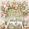 Sage Green Pink Birthday Balloon Garland Kit Butterfly Floral Theme Party Decor For Girl Birthday Celebration