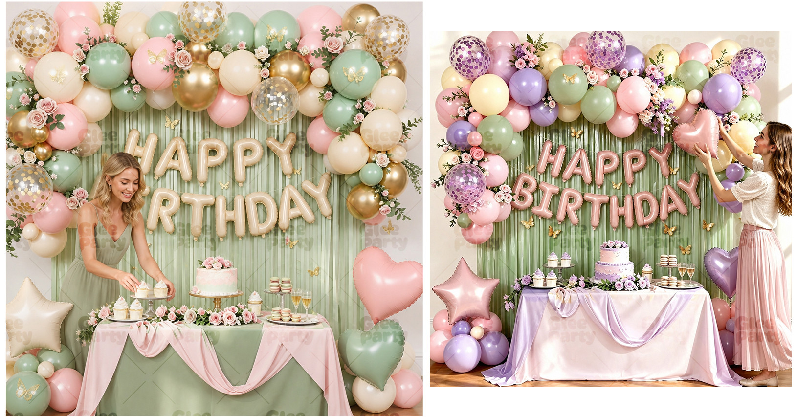 White Gold Birthday Balloon Kit
