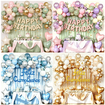 White Gold Birthday Balloon Garland Kit Butterfly Floral Theme Party Decor For Luxury Birthday Celebration