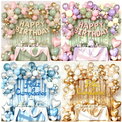 White Gold Birthday Balloon Garland Kit Butterfly Floral Theme Party Decor For Luxury Birthday Celebration