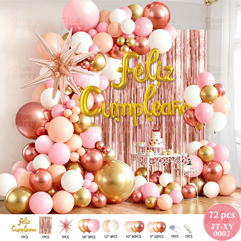 Pastel Birthday Balloon Garland