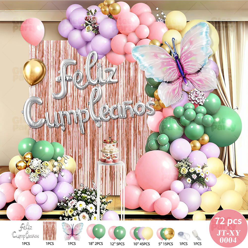Pastel Birthday Balloon Garland