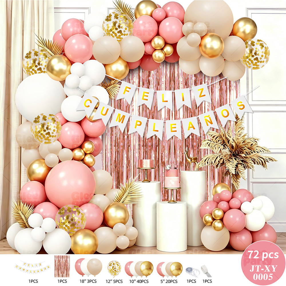Pastel Birthday Balloon Garland