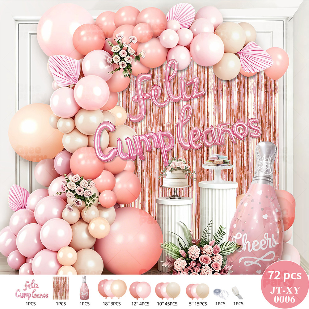 Pastel Birthday Balloon Garland
