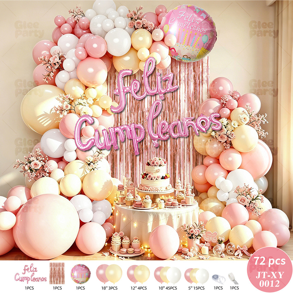 Pastel Birthday Balloon Garland