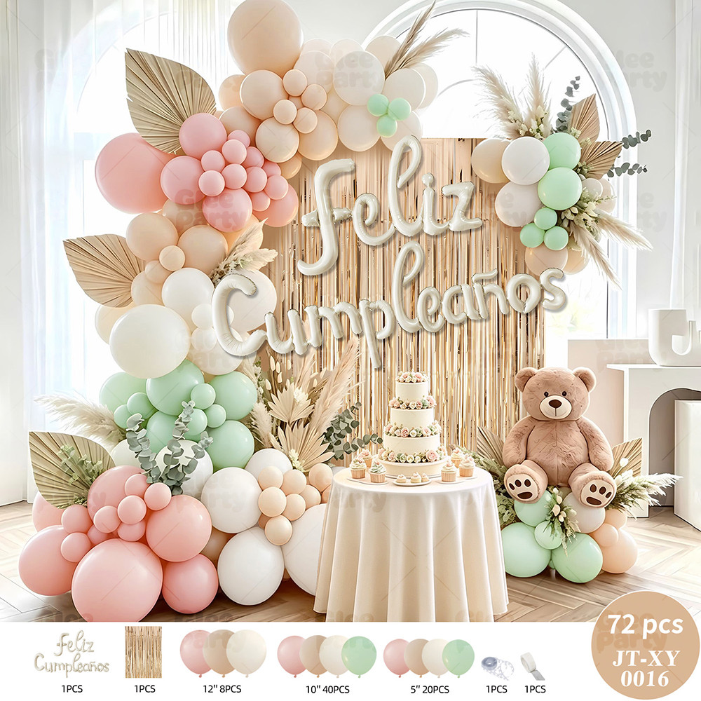 Pastel Birthday Balloon Garland