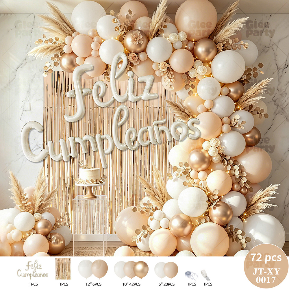 Pastel Birthday Balloon Garland