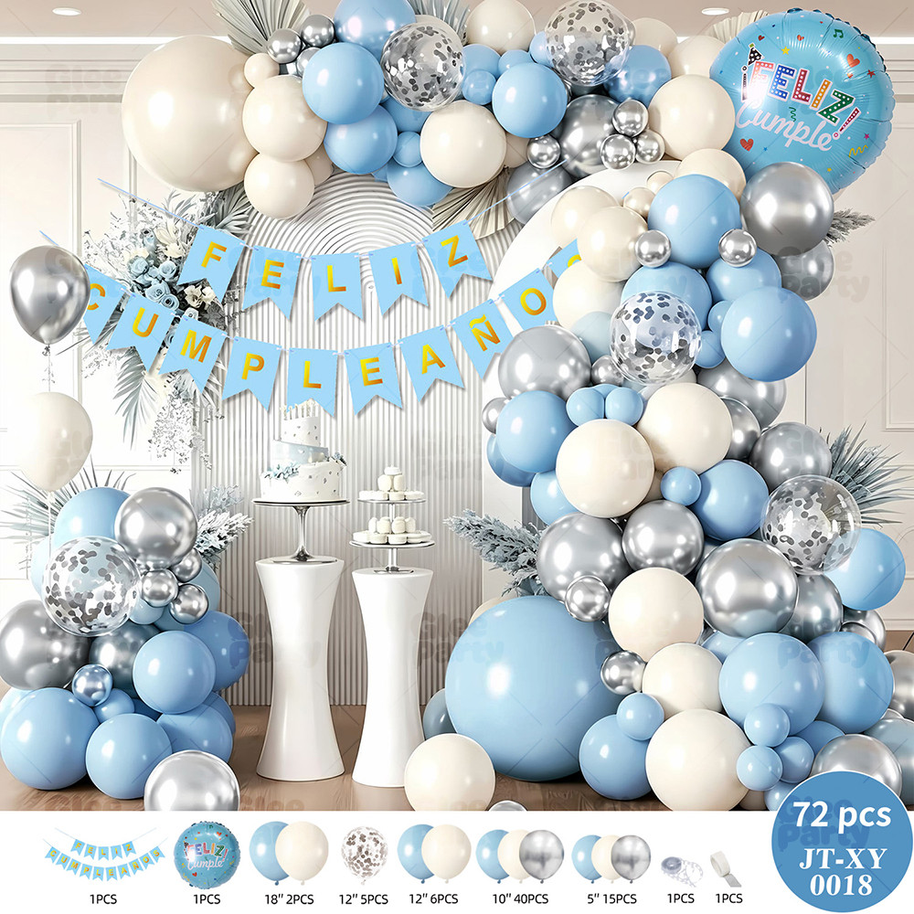 Pastel Birthday Balloon Garland