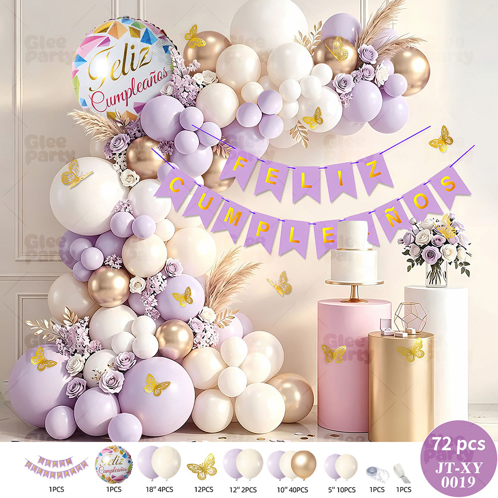Pastel Birthday Balloon Garland