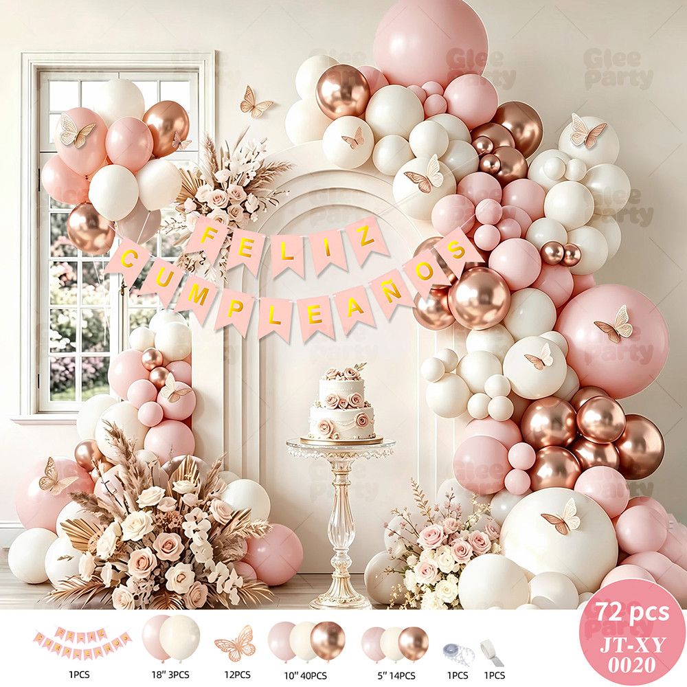 Pastel Birthday Balloon Garland