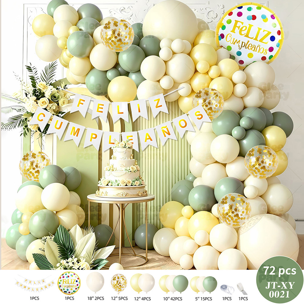 Pastel Birthday Balloon Garland