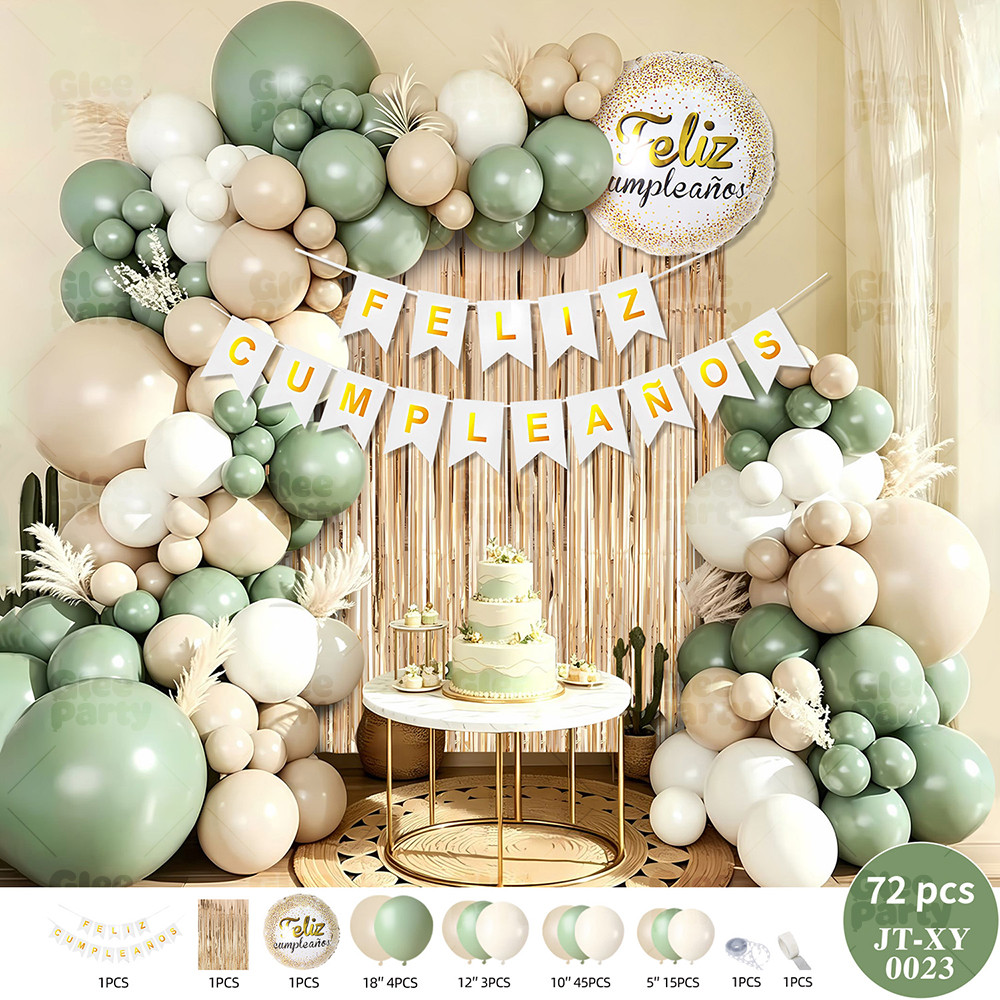 Pastel Birthday Balloon Garland