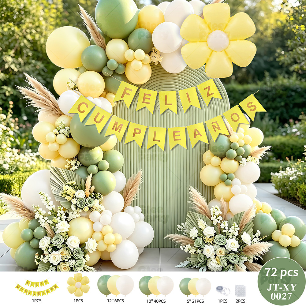 Pastel Birthday Balloon Garland