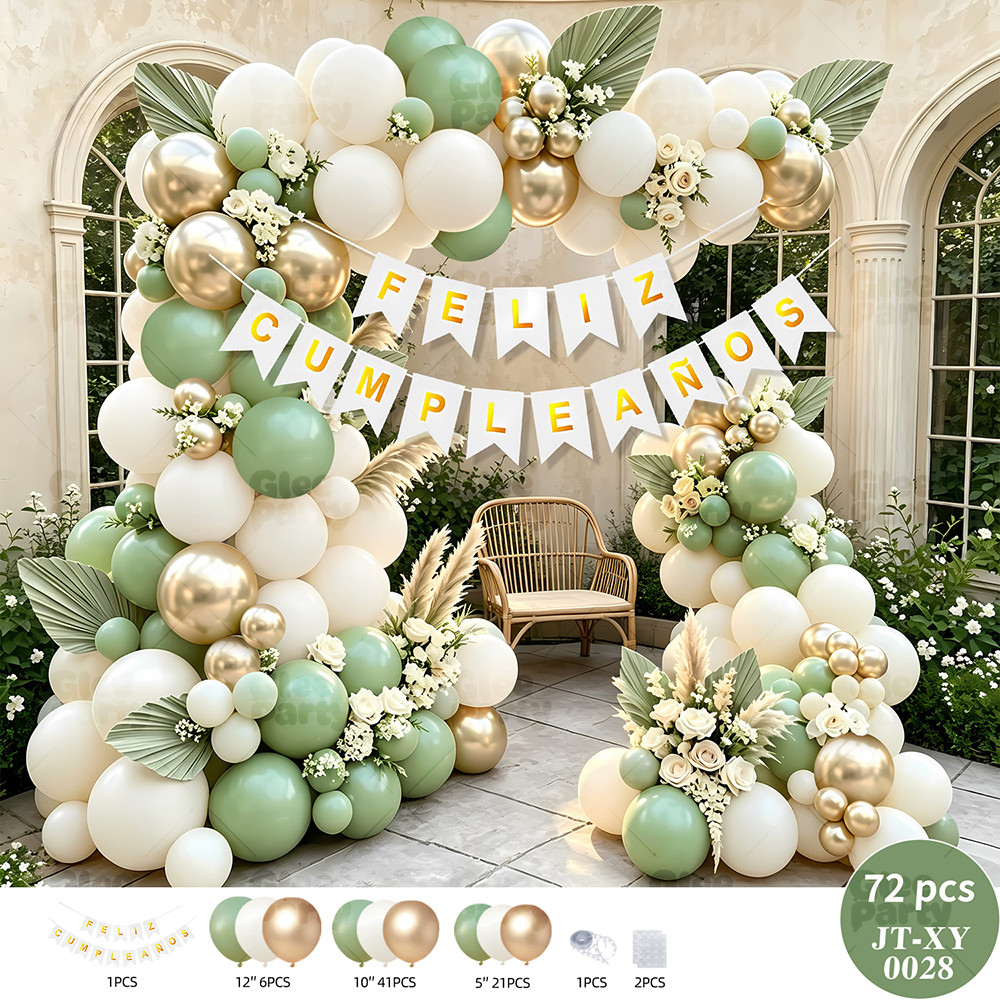 Pastel Birthday Balloon Garland
