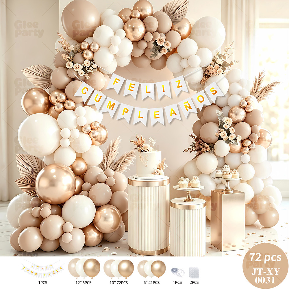 Pastel Birthday Balloon Garland