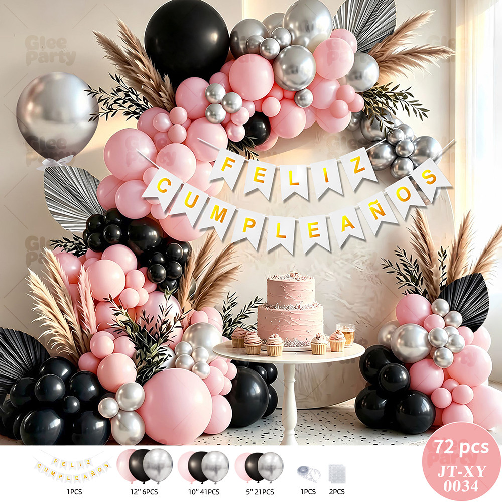 Pastel Birthday Balloon Garland