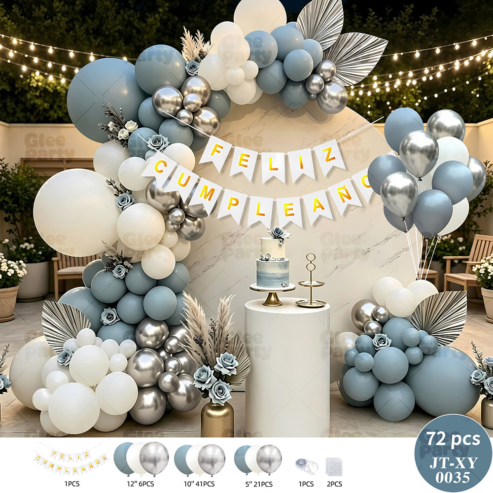 Pastel Birthday Balloon Garland
