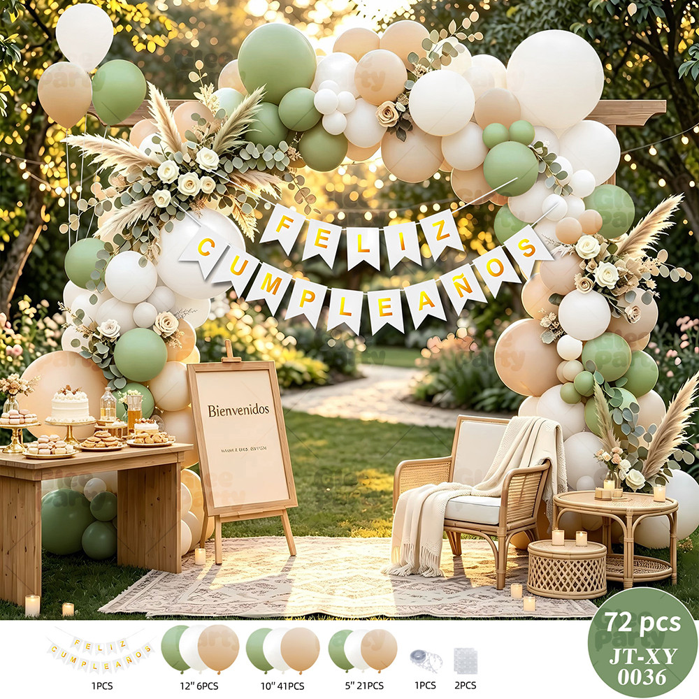Pastel Birthday Balloon Garland