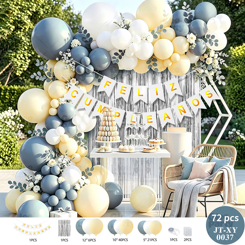 Pastel Birthday Balloon Garland
