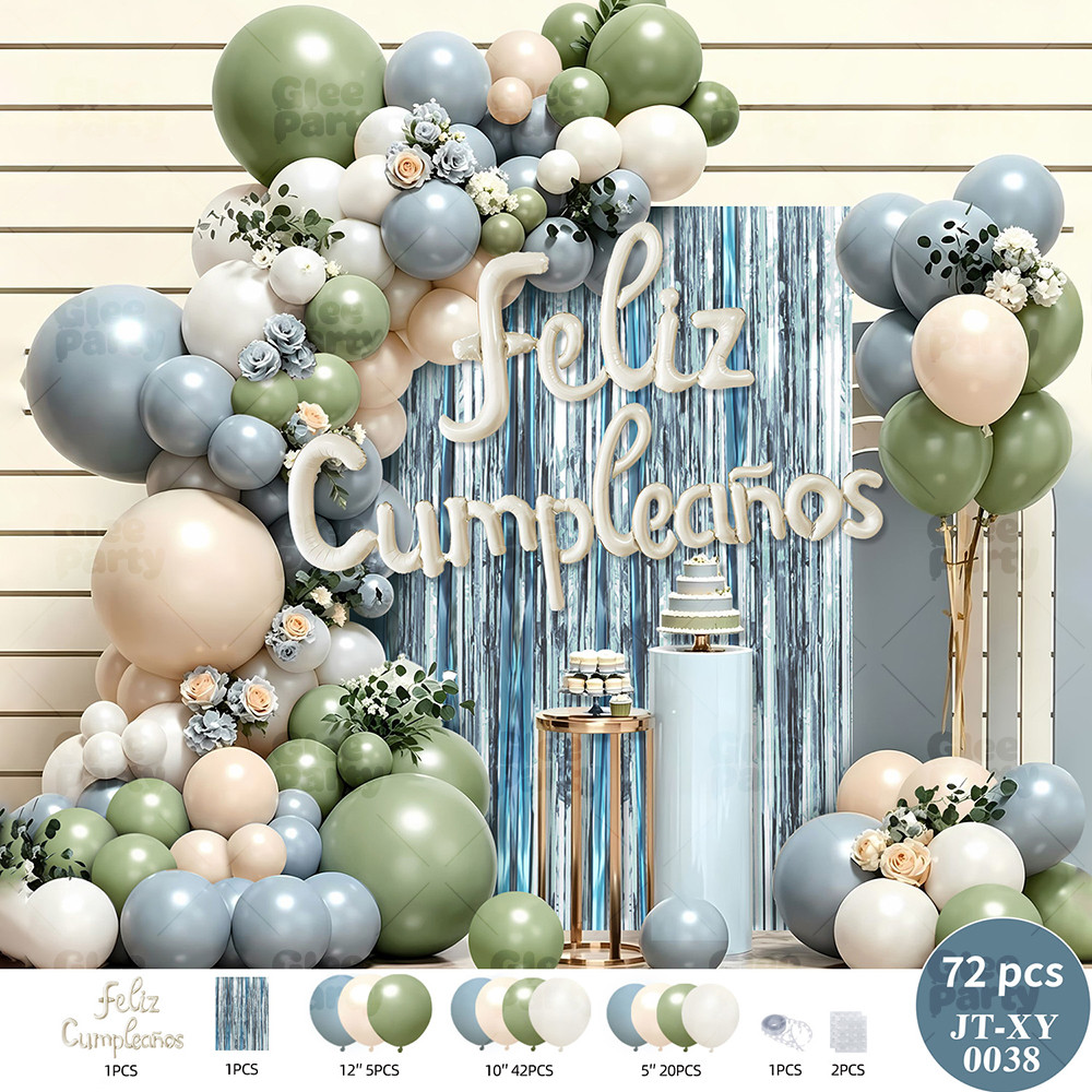 Pastel Birthday Balloon Garland