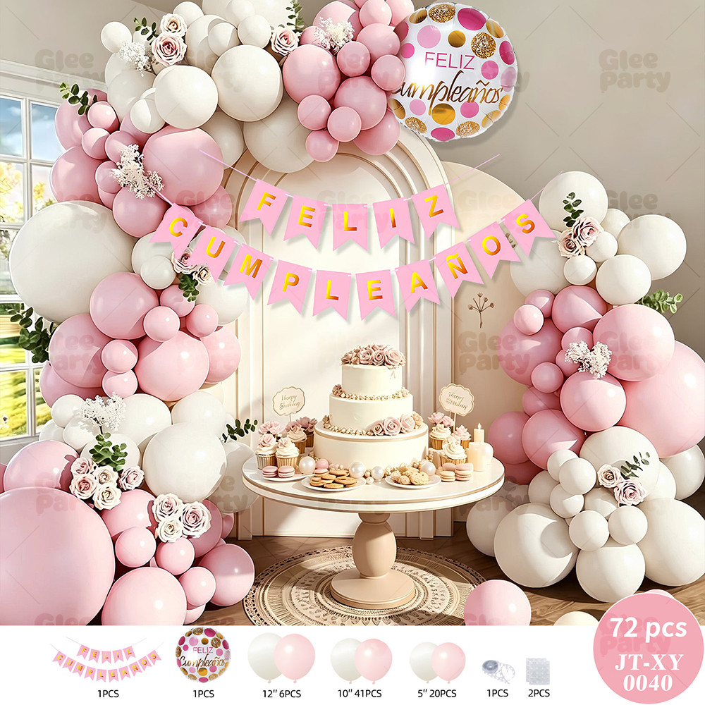 Pastel Birthday Balloon Garland