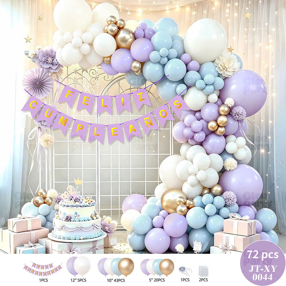Pastel Birthday Balloon Garland