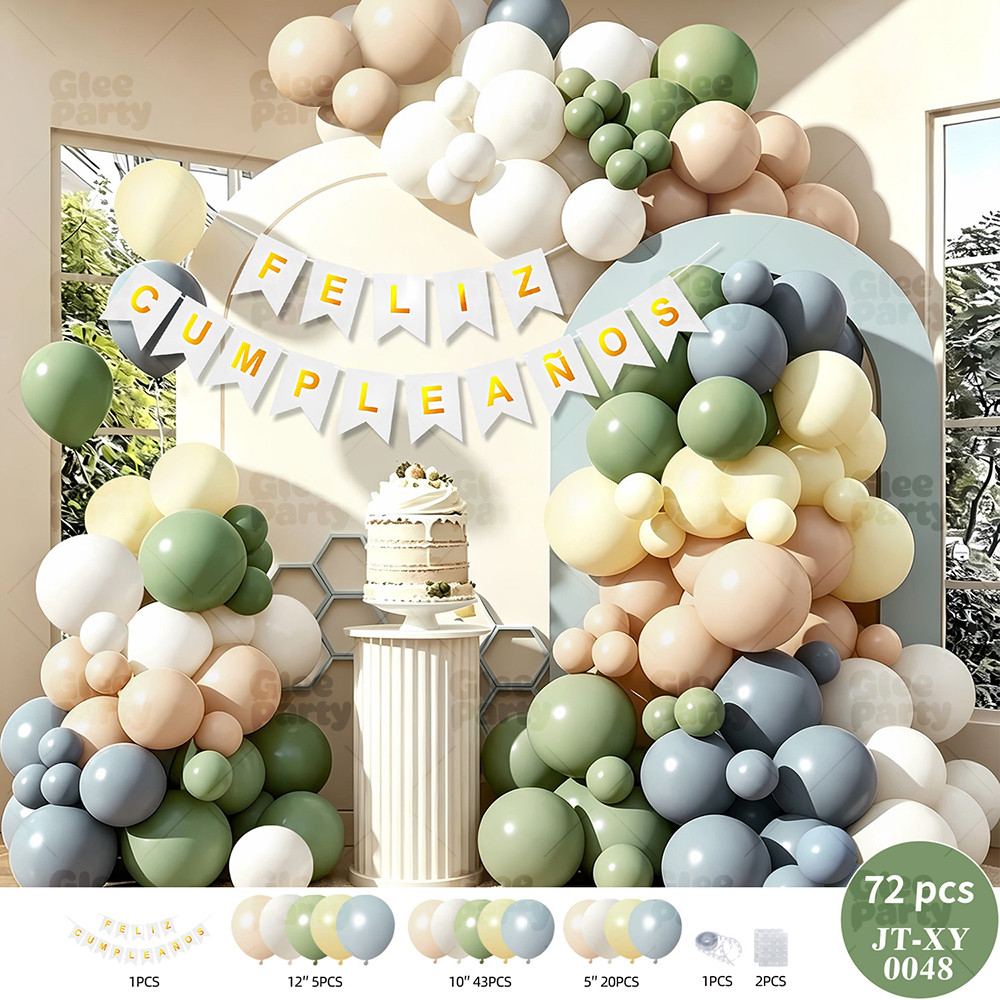Pastel Birthday Balloon Garland