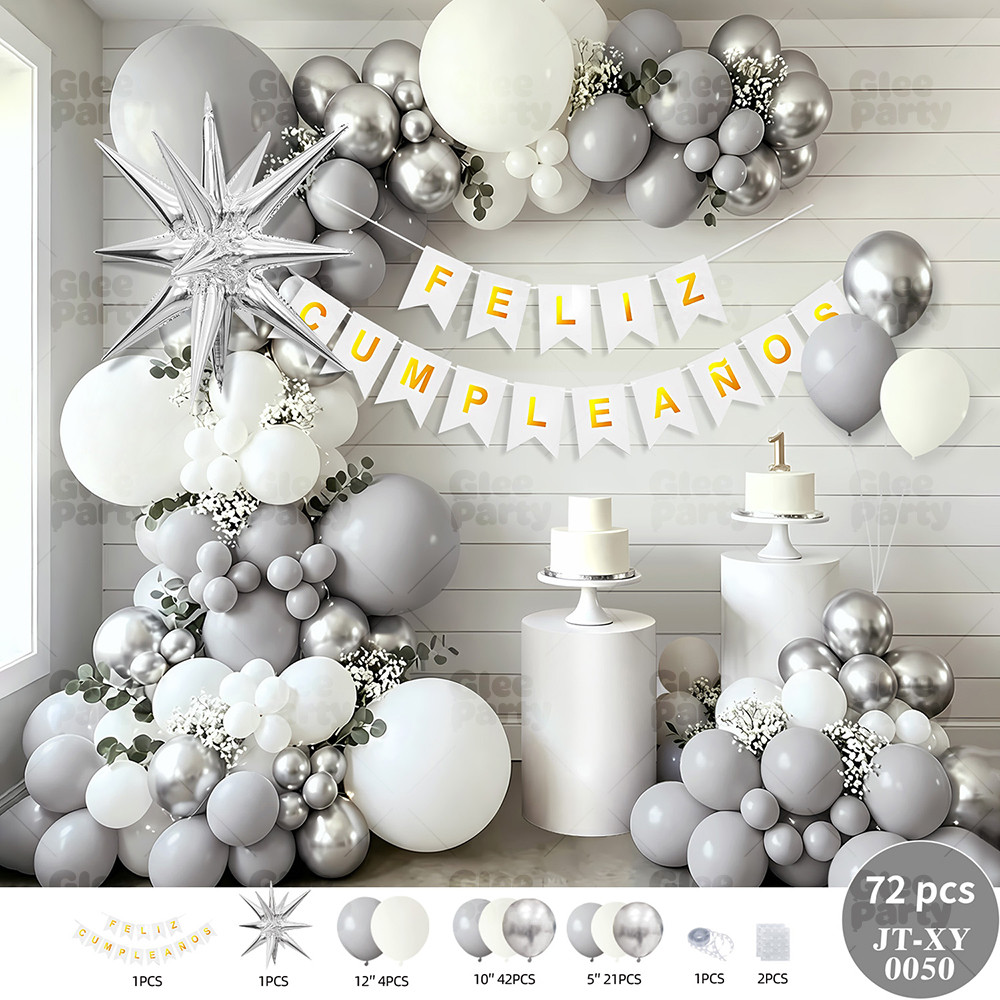 Pastel Birthday Balloon Garland