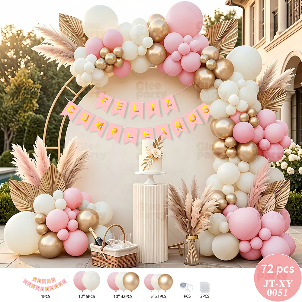 Pastel Birthday Balloon Garland