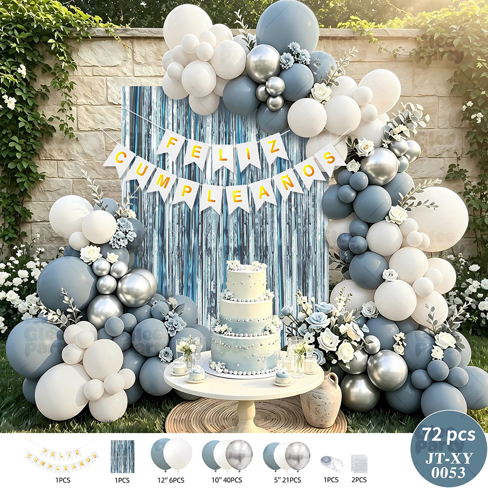 Pastel Birthday Balloon Garland