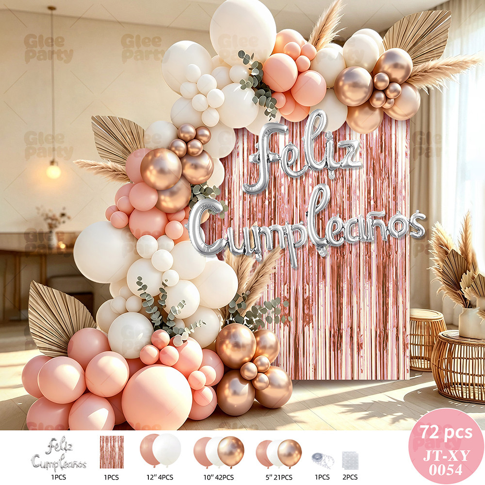 Pastel Birthday Balloon Garland