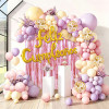 Pastel Balloon Garland Kit Feliz Cumpleanos Birthday Party Decorations