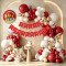 Feliz Cumpleaños Balloon Garland Kit, Red White Gold Birthday Party Decorations