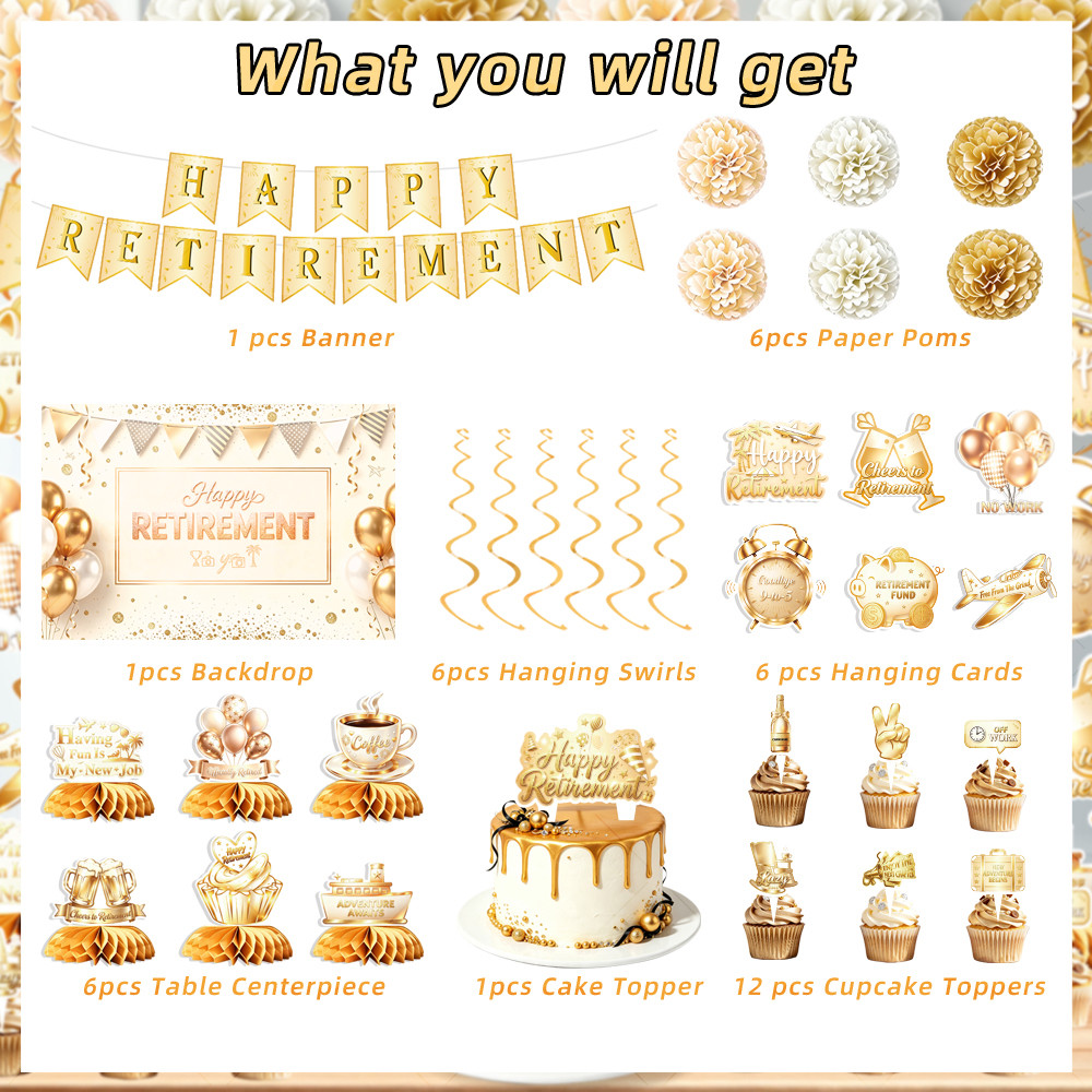 Happy Retirement Decor Kit