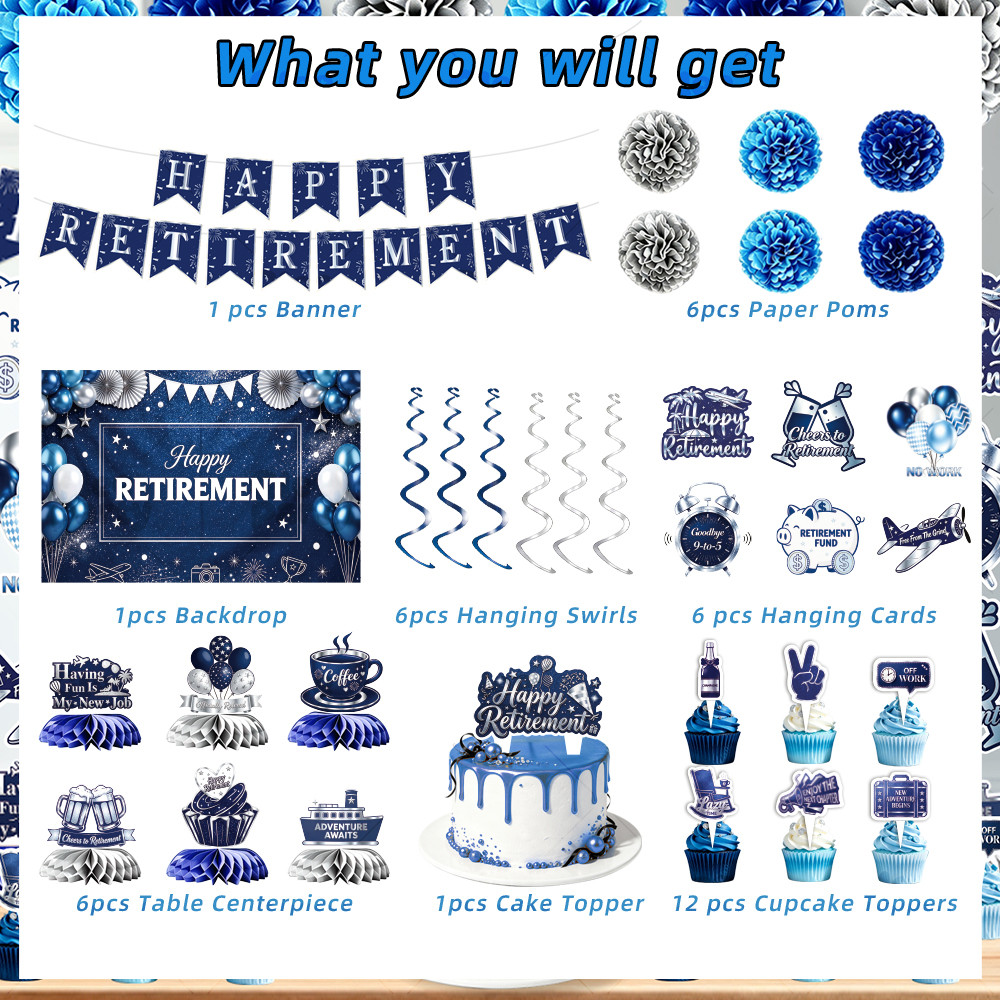 Happy Retirement Decor Kit