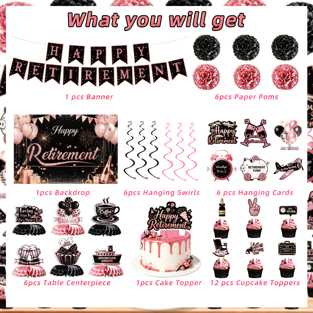 Happy Retirement Decor Kit