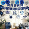 Retirement Party Decorations Kit, Purple Retirement Banner Backdrop Table Decor Set
