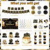 Retirement Party Decorations Kit, Purple Retirement Banner Backdrop Table Decor Set