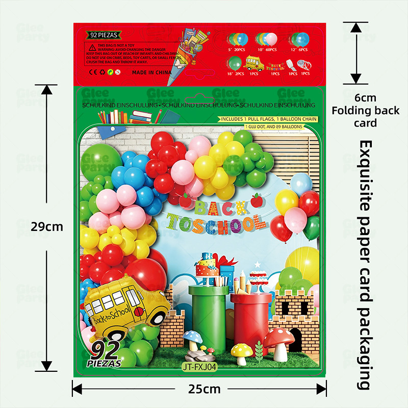 Perlengkapan Rangkaian Balon Kembali ke Sekolah